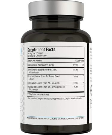 LES Labs Cortisol Health - Adrenal Support & Stress Relief Supplement with Ashwagandha - 60 Capsules - Buy Online on GoSupps.com