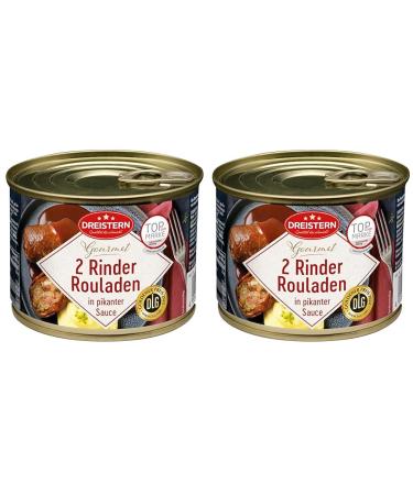 Three star 2 gourmet beef roulades 500g |Delicious beef in the practical recyclable canon box |Delicious beef - quality that tastes (pack with 2) 500 g (2 pack) beef roulades
