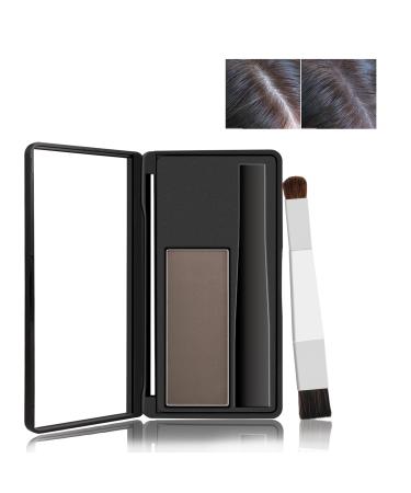 BOOBEES multi-purpose-hair approach-shadow powder set root expansion powder temporary concealer palette with makeup brushes immediate cover of the hair color dark brown