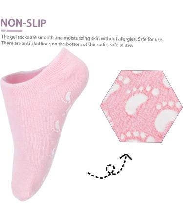Housoutil 1 Pair Gel Socks Gel Lined Socks Adult Moisturizing Gels Cover Cracked Feet Socks Women Socks Heel Foot Women's Accessories Pink Inner Essential Oil Moisturizing Gel - Buy Online on GoSupps.com