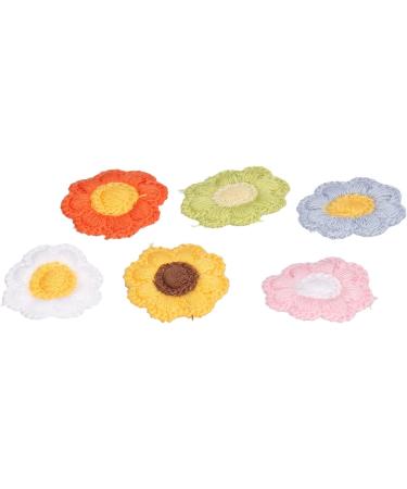 24Pcs Flower Shaped Dog Hair Bows | Soft Polyester Topknot with Rubber Band for Pets - Buy Online on GoSupps.com