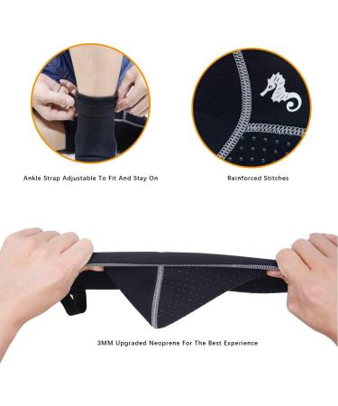 Panzexin 3mm Neoprene Diving Socks | Sand-Proof Wetsuit Socks for Scuba Snorkeling | Beach Water Sports | Seahorse Size 5.5-6.5 - Buy Online on GoSupps.com