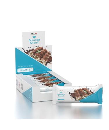 DIAMOND PROTEIN BAR 40 30 30 - Tiramis Flavour - Caloric distribution of the zone diet (40 30 30) - Diamond Life