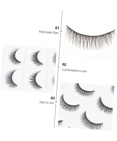 Beavorty 10 Pairs short false eyelashes layered fake lashes fiber makeup eyelashes Glue False Lashes elf eyelashes wispy eyelashes Art Eyelashes Accessories artificial fiber cross 3d - Buy Online on GoSupps.com