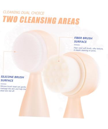 OHPHCALL Silicone Face Brush Cleansing Facial Brush Cleaning Facial Brush Face Brush Cleanser Multifunctional Cleaning Brush Face Massage Brush Fiber Washbasin Silica Gel White Soft Fur - Buy Online on GoSupps.com
