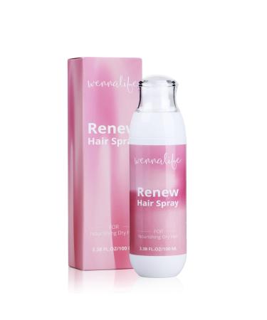 Wennalife Renew Hair Spray Moisturize Hairspray for Women Leave in Conditioner Spray for Hair Texture Spray Anti Frizz Hair Frizz Control Products Sulfate Free Protection Spray for Hair 3.38 FL.OZ