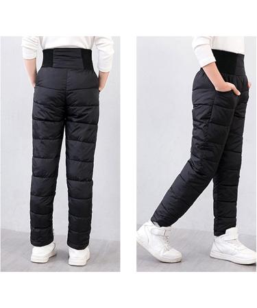Kids Solid Black Snow Pants | Winter Activewear for Little Boys & Girls | 6-7 Years - Buy Online on GoSupps.com