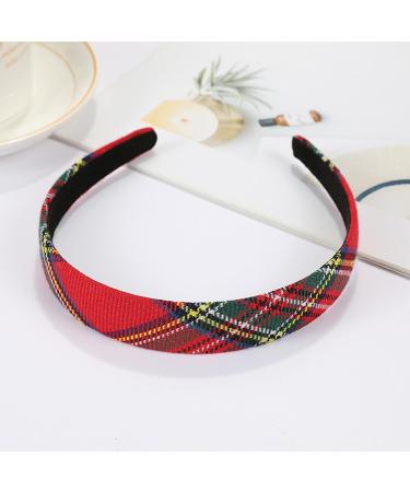 JNAWA Christmas Tartan Headband Alice Red Band Hair Accessories Vintage Headband for Girls Child Xmas Festival Holiday. - Buy Online on GoSupps.com