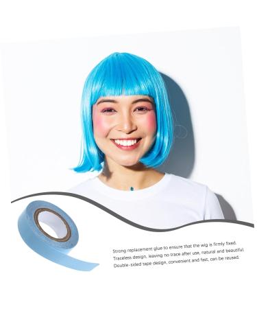 1 Roll Wig Film Hair Glue for Lace Wigs Wig Lace Glue Wig Adhesive Toupee Adhesive Tape Lace Wig Glue Wig Tape Hair Tape Lace Front Glue Scalp Tape for Wigs Lace Tape Tissue Didiseaon 4.70X4.70X1.30CM Blue - Buy Online on GoSupps.com