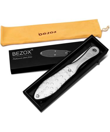 BEZOX Professional Double-Sided Foot File for Dead Skin and Callus Removal - Stainless Steel Pedicure Tool for Soft & Smooth Feet - Buy Online on GoSupps.com