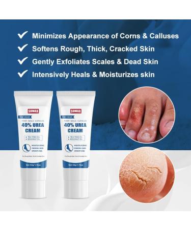 Urea 40% Foot Cream Cracked Heel Repair Cream For Feet and Hands Callus Remover For Dry And Hard Skin Urea Cream for Hand Foot Body Care 50g - Buy Online on GoSupps.com