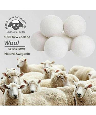 SPORTARC Wool Dryer Balls 6pcs Reusable Organic Fabric Softener Alternative Reduce Wrinkles & static cling Shorten Drying Time - Buy Online on GoSupps.com