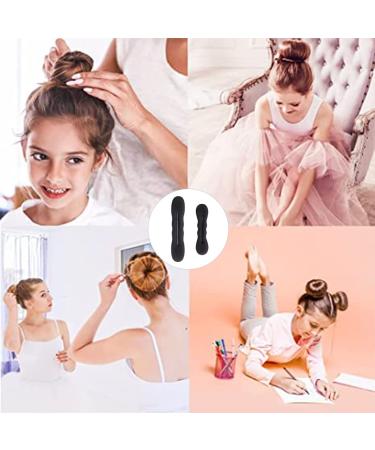 Buy Cuhza 4-Piece Magical Hair Knot Set - Upgraded Hair Bun Maker & Sponge Clips for Perfect Styling - 2 Large & 2 Small Black Donut Tools - Buy Online on GoSupps.com