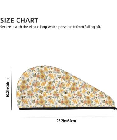 Hair Towel Wrap - Quick Drying Towel Turban with Button | Hippie Bee Honeycomb - Buy Online on GoSupps.com