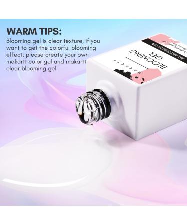 Makartt Clear Blooming Gel 15ml for DIY Nail Art- Soak Off Marble Polish for Stunning Flower Watercolor Designs - UV LED Gel Paint for Spring & Summer Beauty - Buy Online on GoSupps.com