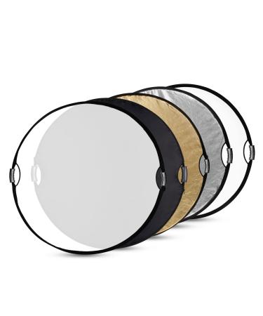 SmallRig 32" (80cm) Photography Reflector with Handle 5-in-1 Collapsible Circular Light Reflector, Translucent, Silver, Gold, White and Black, with Carrying Bag - 4129 32inch/80cm