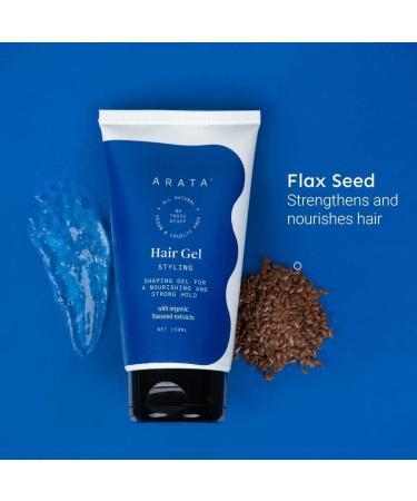 Arat'a Styling Hair Gel (150 ML) | For All Hair Types | Tames Flyaways | Adds Strong Hold And Definition | Creates Slicked-Back Looks Adds Texture with Organic Flaxseeds | 150 ML - Buy Online on GoSupps.com