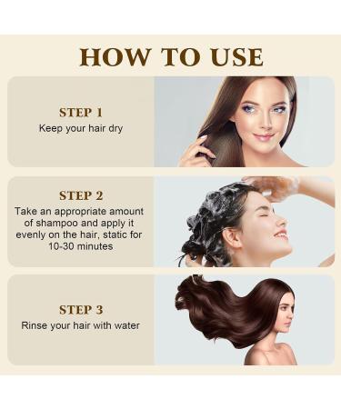 P-olar Hair Dye Shampoo Instant Hair Dye Shampoo Long Lasting Hair Dye Shampoo Reduce Gray (Dark Brown) - Buy Online on GoSupps.com