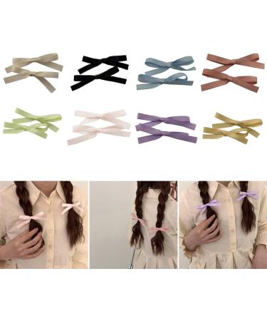 hgnxa Sweet Ballet Ribbon Hair Clip Lazy Hairpin Duckbill Hairclips Hair Barrettes for Women Side Bangs Hair Styling Tool Beige - Buy Online on GoSupps.com
