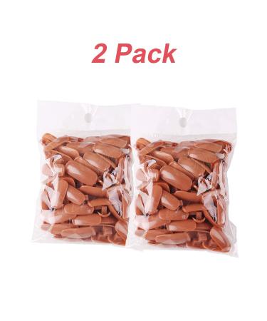 Kyerivs 200 Pcs Brown Acrylic False Nails Tips for Hand Practice | Removable Training Manicure Tools & Accessories - Buy Online on GoSupps.com