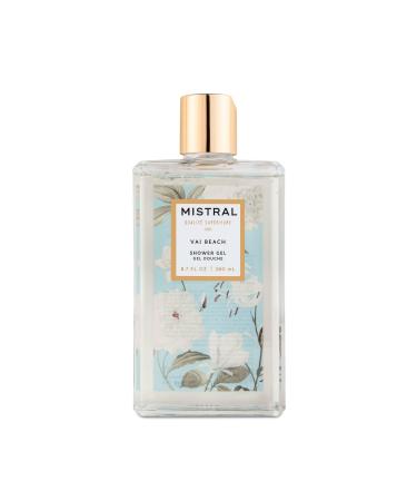 Mistral Vai Beach Luxury Shower Gel - Body Wash for Women Moisturizing Clean Body Wash with Aloe Vera Chamomile & Sweet Almond Oil | Paraben-Free Hydrating | Scented Shower Gel - 8.7 fl oz Vai Beach 8.7 Fl Oz (Pack of 1)