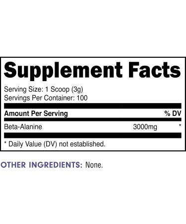 Bucked Up Beta Alanine 300mg Powder - Non-GMO Gluten-Free Unflavored - 100 Servings - International Shipping Available - Buy Online on GoSupps.com