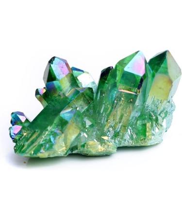 Natural Green Electroplated Vug Crystal Quartz Specimen ElectroplatingCrystal Clusters Decoration Gift Crystal Cluster 50-60g Green - Buy Online on GoSupps.com