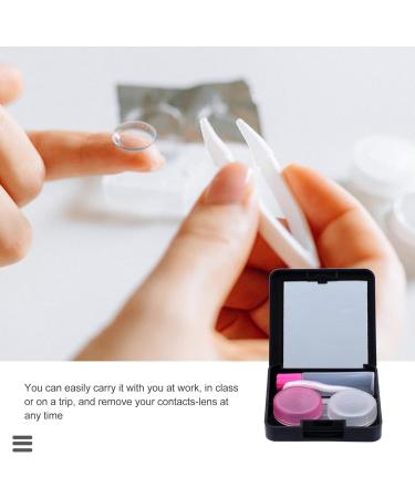 Shop Hapinary Exquisite Contact Lens Container | Small Organizer & Holder | Stylish Checkered Case - 6.5x6.5x2cm - Buy Online on GoSupps.com