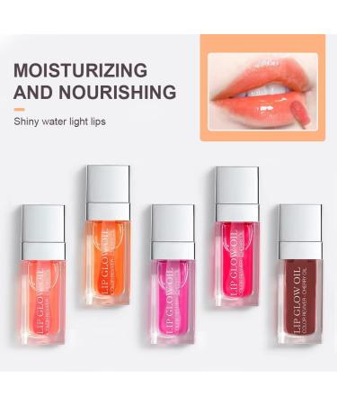 AOOWU Tinted Plumping Lip Oil - Moisturizing & Long-Lasting Lip Hydrating Gloss in Pink | Glitter Shine Liquid Lipstick for Women - Buy Online on GoSupps.com