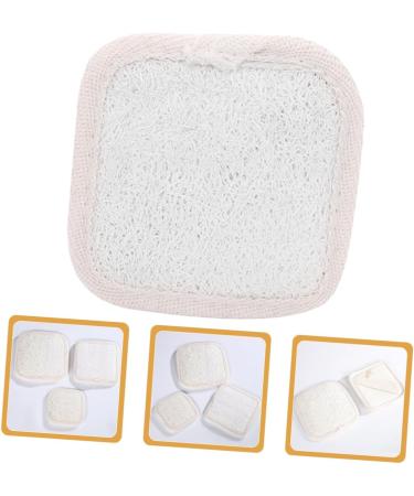 Healeved 5pcs Loofah Shower Rub Exfoliating Pads - Mini Body & Face Scrubbers Beige Luffa Brush for Gentle Cleansing & Makeup Removal - Buy Online on GoSupps.com