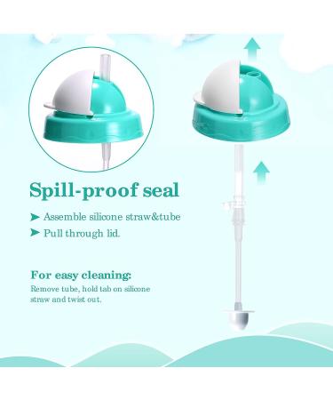 JOYWA Soft Spout Sippy Cup with Weighted Straw - Leak-proof, Spill-proof, Break-proof - 160ml Toddler Learner Cup for 6+ months (Green) - Buy Online on GoSupps.com