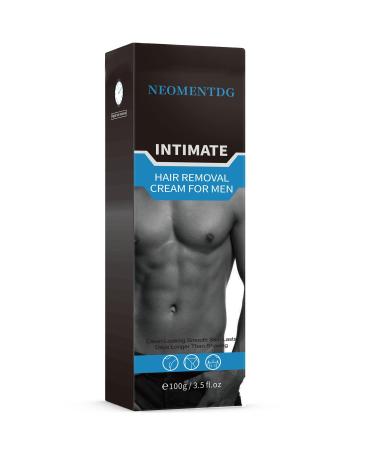 NEOMENTDG Hair Removal Cream for Men: Body Hair Remover for Men s Intimate and Private Areas - Upgraded Formula Suitable for Sensitive and All Skin Types - 3.5 Fl. Oz Blue