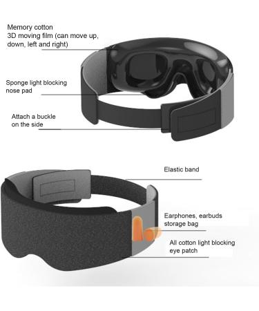 Sonew 3D Sleep Eye Patch Memory Cotton 3D Contoured Cup Eye Patch with Storage Bag for Yoga Travel Meditation - Buy Online on GoSupps.com