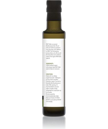 Teliaoils Milk Thistle Seed Oil Supplement - 8.4 Fl oz | Pure, Cold-Pressed, Organic - Buy Online on GoSupps.com