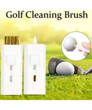 4-Pack Pocket Retractable Golf Club Cleaning Brush Tool - Double Side Wire Brush Groove Cleaner | Perfect Gift for Golfing Friends - Buy Online on GoSupps.com