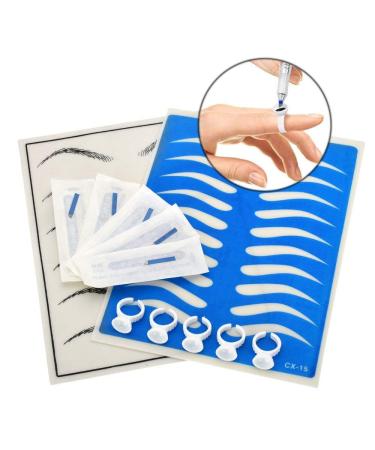 Anself Eyebrow Microblading Kit for Permanent Tattoo Practice - Manual Pen, Needle, Pigment Ink, Practice Skin Tool - Buy Online on GoSupps.com