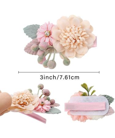Flower hair clip set - princess hundred bow hair clip 3 pieces suitable for 1-12 years old girl (B) - Buy Online on GoSupps.com