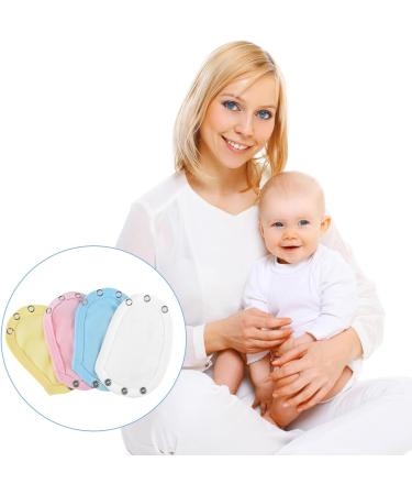 Aolso Baby Bodysuit Extender 4pcs Set - Maximize Baby Clothes Lifespan - White/Yellow/Pink/Blue - Buy Online on GoSupps.com