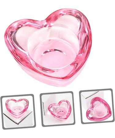 Healeved Nail Cup Glass Nail Art Dish Glass Dish for Acrylic Nails Nail Dappen Dish Nail Art Dish Cup Nail Art Equipment Crystal Nail Art Dappen Bowl High Transparency Crystal Glass Pink - Buy Online on GoSupps.com