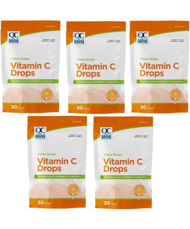 Quality Choice Citrus Drops Vitamin C Immune System Support 30 Count - 5 Pack - Buy Online on GoSupps.com
