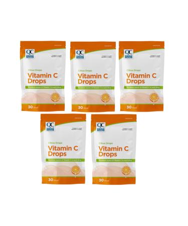 Quality Choice Citrus Drops Vitamin C Immune System Support 30 Count - 5 Pack