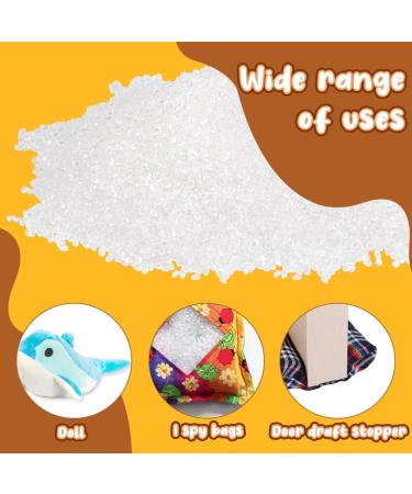 Bupete 150g White Stuffing Beads for Bean Bags & Stuffed Toys - Elastic & Transparent Fill Balls with Pour and Storage Bag - Thermoplastic Fill Beads for Crafts - Buy Online on GoSupps.com