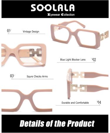 SOOLALA The Reading Glasses Company Blue Light Blocking Womens Reading Glasses Pink 3.5 x - Buy Online on GoSupps.com