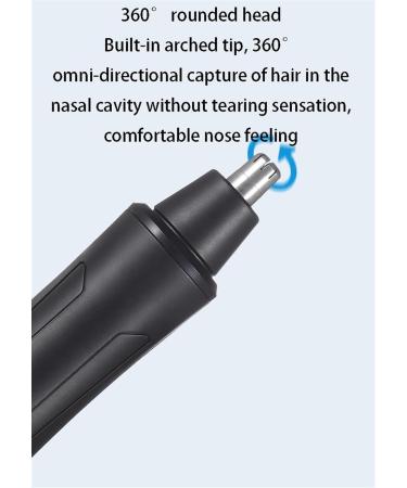2024 Painless Ear and Nose Hair Trimmer - Battery Operated Double Edged Blade for Men & Women Easy Clean (Black - Buy Online on GoSupps.com