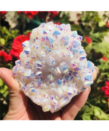 Natural Crystal Rough 150-180g White aQuartz Point Electroplated Cluster Can be Used for