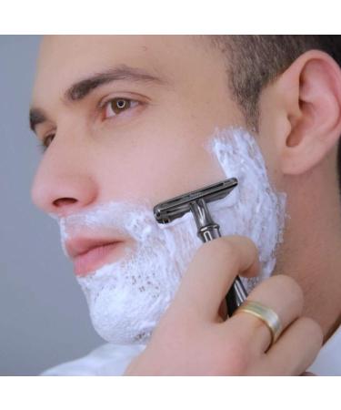 BAILI 3-Piece Double Edge Safety Razor Set - Long Handle Wet Shaving for Men & Women | Includes 5 Platinum Blades & Stand - Agate Black BR193B - Buy Online on GoSupps.com