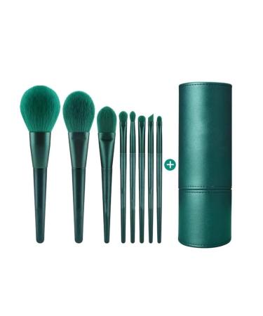 Makeup Brush 8 Makeup Brushes Set Super Soft Makeup Tools Beginner Brush Set Green Suitable for Travel and Gifts Foundation Brushes