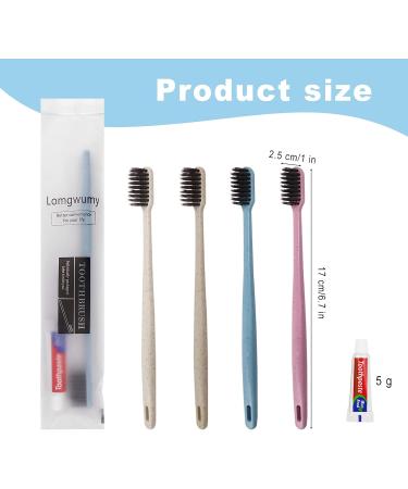 100 Individually Packaged Disposable Toothbrushes with Toothpaste - Ideal for Hotels Travel Camping | 4 Colors Available - Buy Online on GoSupps.com