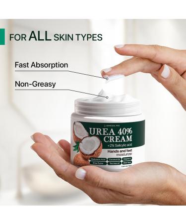 40% Urea Cream for Feet - Ultra Moisturizing Repair Treatment for Dry Cracked Heels & Calluses with 2% Salicylic Acid - Softens & Exfoliates Hands Knees Elbows - Buy Online on GoSupps.com