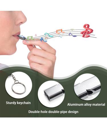 Buy CRLLDPM 4-Piece Trill Pipe Set | Metal Emergency Signal Whistle with Keychain for Referees & Survival Needs - Buy Online on GoSupps.com